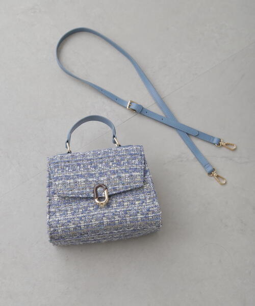 FREE'S MART（フリーズマート）の「◇マーブルクリップバッグ（ショルダーバッグ・レディース・ブラック/ホワイト/ブルー系その他・ﾌﾘ-）」の3枚目の写真