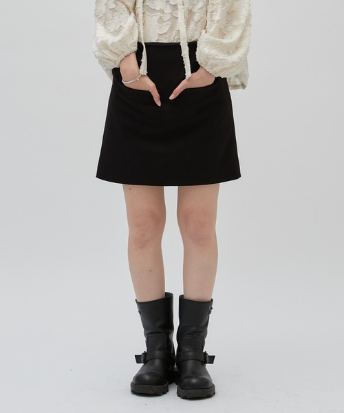 Lui's(ルイス)の「【cierio/シエリオ】 ミニスカート (セットアップ対応)(スカート・レディース・ブラウン/ブラック・FREE)」の2枚目の写真