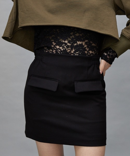 Lui's(ルイス)の「【cierio/シエリオ】 ミニスカート (セットアップ対応)(スカート・レディース・ブラウン/ブラック・FREE)」の3枚目の写真