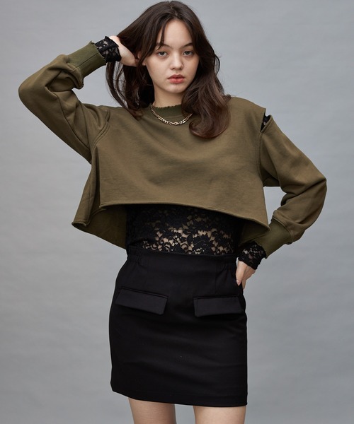 Lui's(ルイス)の「【cierio/シエリオ】 ミニスカート (セットアップ対応)(スカート・レディース・ブラウン/ブラック・FREE)」の22枚目の写真