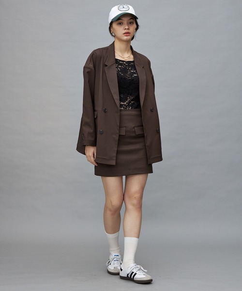 Lui's(ルイス)の「【cierio/シエリオ】 ミニスカート (セットアップ対応)(スカート・レディース・ブラウン/ブラック・FREE)」の15枚目の写真