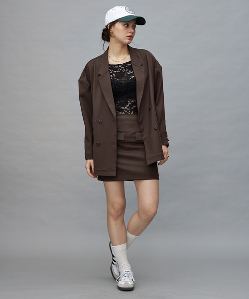 Lui's(ルイス)の「【cierio/シエリオ】 ミニスカート (セットアップ対応)(スカート・レディース・ブラウン/ブラック・FREE)」の12枚目の写真