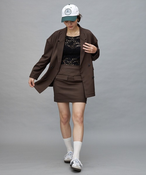 Lui's(ルイス)の「【cierio/シエリオ】 ミニスカート (セットアップ対応)(スカート・レディース・ブラウン/ブラック・FREE)」の13枚目の写真