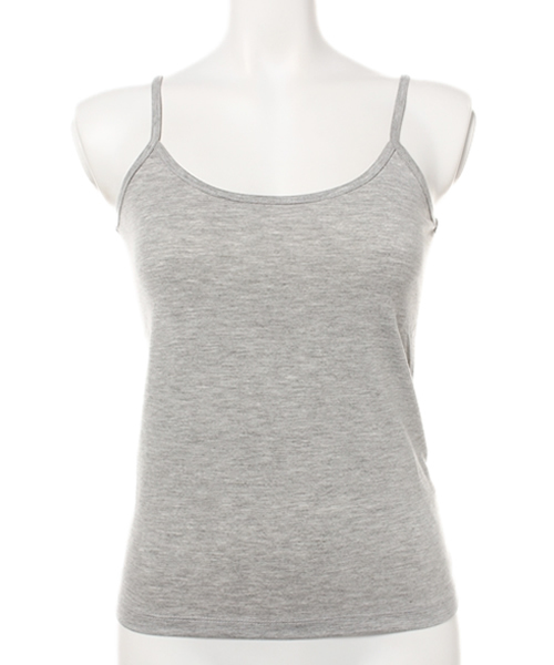 AZUL by moussy（アズールバイマウジー）の「30/-TRPU天竺クロプトキャミ（キャミソール・レディース・トップグレー/オフホワイト/ネイビー/カーキ系/ブラック/杢グレー・LARGE/SMALL/MEDIUM/X-LARGE）」の4枚目の写真