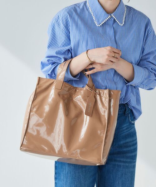 le.coeur blanc（ルクールブラン）の「エナメル風トートバッグ（トートバッグ・レディース・アイボリー/ベージュ・FREE）」の18枚目の写真