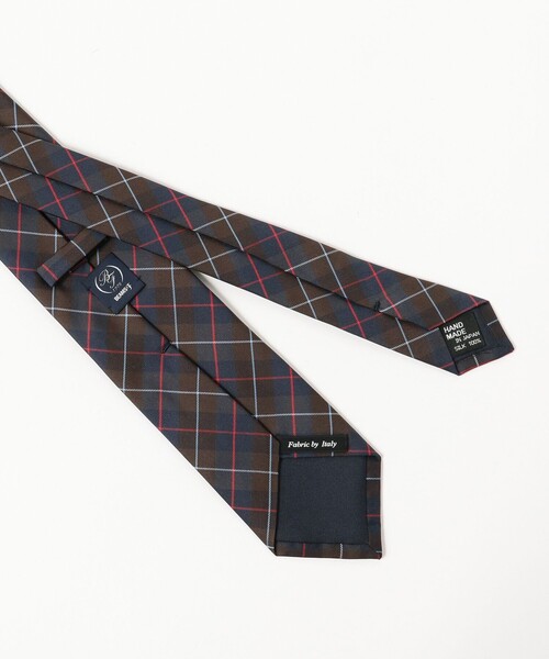 BEAMS F（ビームスエフ）の「BEAMS F / タータンチェック柄 プリント ネクタイ（ネクタイ・メンズ・グリーン/レッド/ブラウン・ONE SIZE）」の4枚目の写真