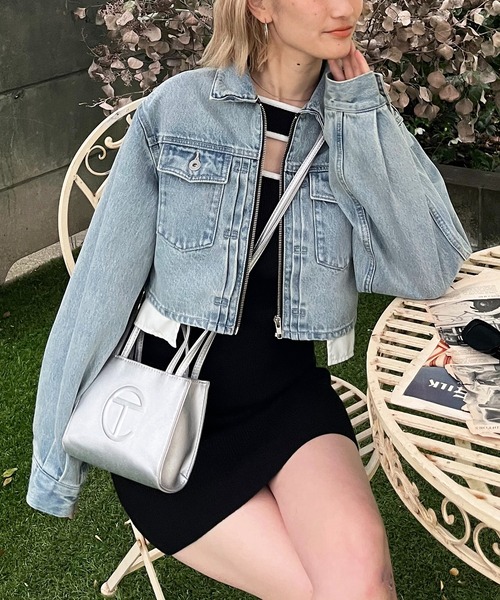 SPIRALGIRL（スパイラルガール）の「フロントプリーツZIPデニム