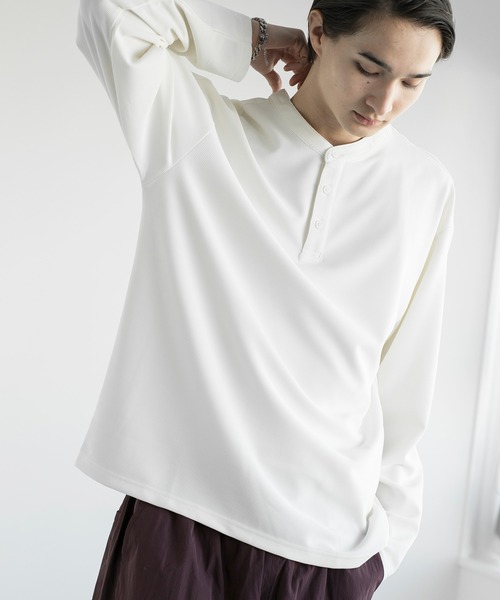 aimoha(アイモハ)の「aimoha men HENLEY NECK PULLOVER ヘンリーネックプルオーバー(Tシャツ/カットソー・メンズ・ベージュ/ダークグレー/ホワイト/ブラック・LARGE/X-LARGE/XX-LARGE/XXX-LARGE)」の7枚目の写真
