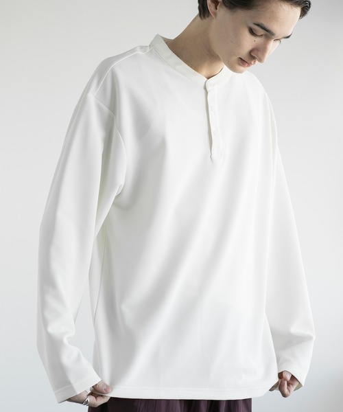 aimoha(アイモハ)の「aimoha men HENLEY NECK PULLOVER ヘンリーネックプルオーバー(Tシャツ/カットソー・メンズ・ベージュ/ダークグレー/ホワイト/ブラック・LARGE/X-LARGE/XX-LARGE/XXX-LARGE)」の9枚目の写真