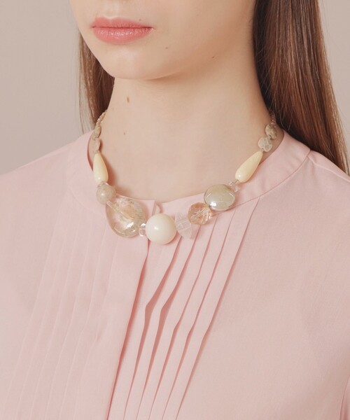 MACKINTOSH LONDON（マッキントッシュ ロンドン）の「ベネチアングラスネックレス（ネックレス・レディース・ライトブルー/オフホワイト・FREE）」の2枚目の写真