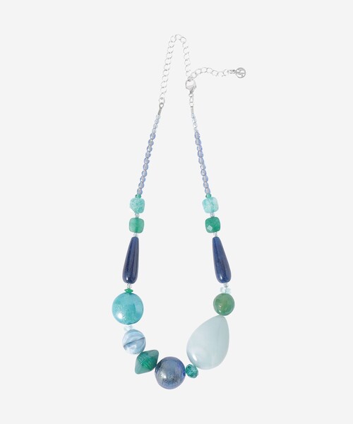 MACKINTOSH LONDON（マッキントッシュ ロンドン）の「ベネチアングラスネックレス（ネックレス・レディース・ライトブルー/オフホワイト・FREE）」の3枚目の写真