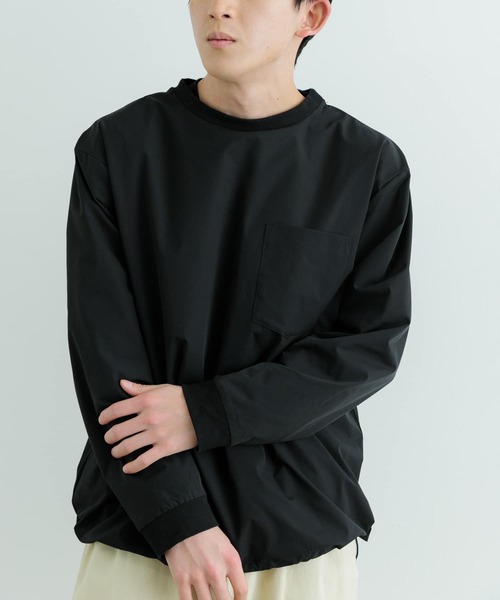 ITEMS URBANRESEARCH（アイテムズ アーバンリサーチ）の「撥水×イージーケア 裾ドロストTops（Tシャツ/カットソー・メンズ・チャコールグレー/ブラック/ベージュ・MEDIUM/LARGE）」の14枚目の写真