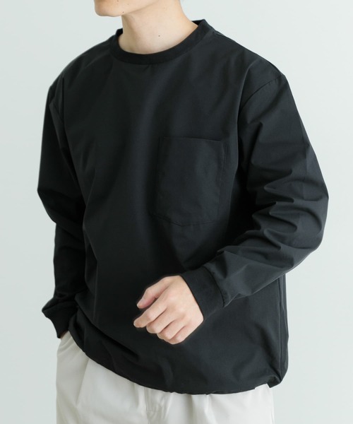 ITEMS URBANRESEARCH（アイテムズ アーバンリサーチ）の「撥水×イージーケア 裾ドロストTops（Tシャツ/カットソー・メンズ・チャコールグレー/ブラック/ベージュ・MEDIUM/LARGE）」の18枚目の写真