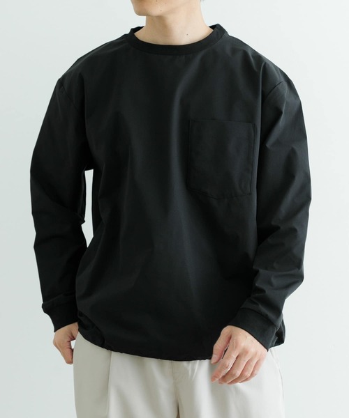ITEMS URBANRESEARCH（アイテムズ アーバンリサーチ）の「撥水×イージーケア 裾ドロストTops（Tシャツ/カットソー・メンズ・チャコールグレー/ブラック/ベージュ・MEDIUM/LARGE）」の19枚目の写真