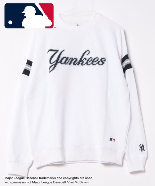 MLB(メジャーリーグベースボール)の「【MLB】チームロゴプルオーバー/メンズ(スウェット・メンズ・ネイビー/ホワイト/グリーン/ブラック/グレー・M/L/LL)」の2枚目の写真