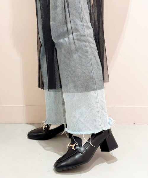 ESPERANZA(エスペランサ)の「ブロックヒールローファー 24SS(パンプス・レディース・ブラック/こしょう色系/ベージュ系8・22.0cm/22.5cm/23.0cm/23.5cm/24.0cm/24.5cm/25.0cm)」の7枚目の写真
