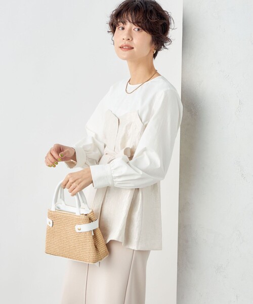 最終値下　新品タグ付き　NOLLEY'S シャツ ブラウス ビスチェ風　ピンク NOLLEY'S（ノーリーズ）の「ビスチェ風コンビブラウス（シャツ