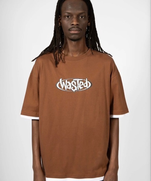 ストリートブランド WASTED PARIS ウェイステッド パリス T-NINE NEGATIVE レイヤード風Tシャツ 半袖トップス 半袖Tシャツ ロゴTシャツ プリントロゴ オーバーサイズ ストリートファッション スケーターブランド(Tシャツ/カットソー)|WASTED PARIS(ウェイステッドパリス) ストリートブランド WASTED PARIS ウェイステッド パリス T-NINE NEGATIVE レイヤード風Tシャツ 半袖トップス 半袖Tシャツ ロゴTシャツ プリントロゴ オーバーサイズ ストリートファッション スケーターブランド(Tシャツ/カットソー)|WASTED PARIS(ウェイステッドパリス)