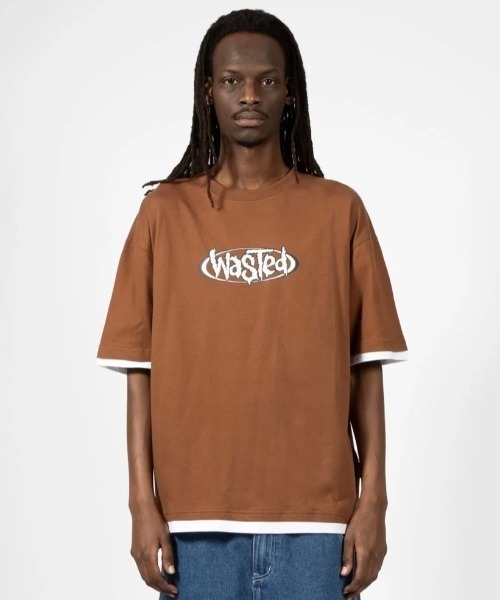 ストリートブランド WASTED PARIS ウェイステッド パリス T-NINE NEGATIVE レイヤード風Tシャツ 半袖トップス 半袖Tシャツ ロゴTシャツ プリントロゴ オーバーサイズ ストリートファッション スケーターブランド(Tシャツ/カットソー)|WASTED PARIS(ウェイステッドパリス) ストリートブランド WASTED PARIS ウェイステッド パリス T-NINE NEGATIVE レイヤード風Tシャツ 半袖トップス 半袖Tシャツ ロゴTシャツ プリントロゴ オーバーサイズ ストリートファッション スケーターブランド(Tシャツ/カットソー)|WASTED PARIS(ウェイステッドパリス)