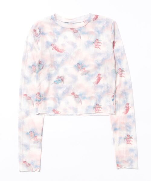 Mayree(メイリー)の「【Mayree】エンジェルシアーシースルートップス(Tシャツ/カットソー・レディース・ピンク/グレー・FREE)」の11枚目の写真