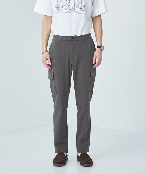 green label relaxing(グリーンレーベルリラクシング)の「【WEB限定】JUSTFIT カーゴ スラックス パンツ(スラックス・メンズ・ブラック/グレー・S/XL/M/L)」の5枚目の写真