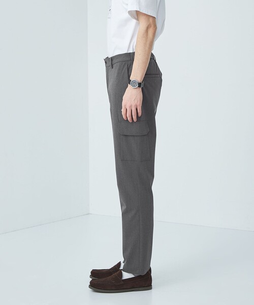 green label relaxing(グリーンレーベルリラクシング)の「【WEB限定】JUSTFIT カーゴ スラックス パンツ(スラックス・メンズ・ブラック/グレー・S/XL/M/L)」の6枚目の写真