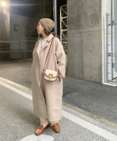 ISOOK(アイスー)の「コンパクトショルダーバッグ(kiharu select) / ショルダーバッグ ミニ フェイクレザー(ショルダーバッグ・レディース・ベージュ/ブラック・FREE)」の14枚目の写真
