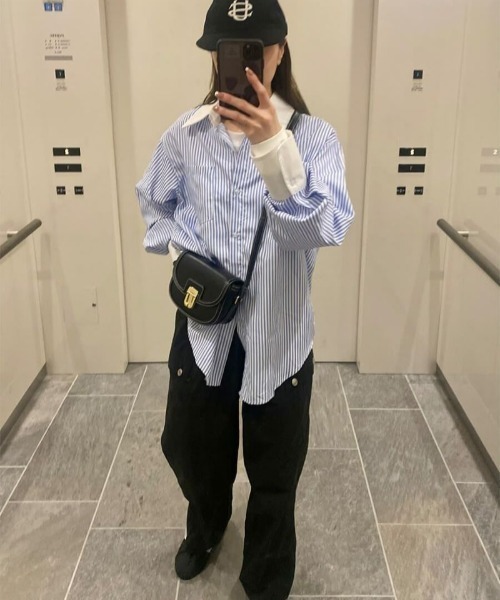 ISOOK(アイスー)の「コンパクトショルダーバッグ(kiharu select) / ショルダーバッグ ミニ フェイクレザー(ショルダーバッグ・レディース・ベージュ/ブラック・FREE)」の18枚目の写真