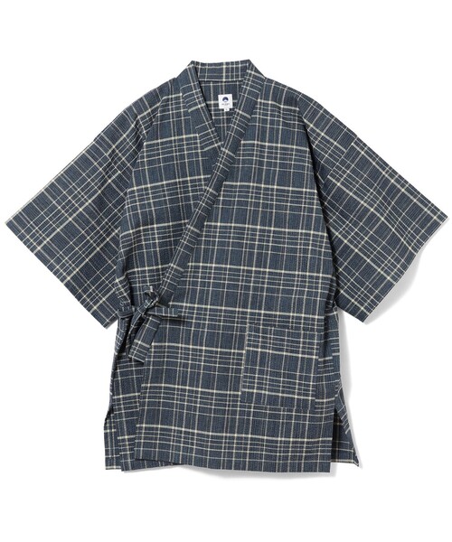 BEAMS JAPAN（ビームス　ジャパン）の「長尾織布 / 別注 しじら織り 甚平（浴衣・メンズ・ネイビー/インディゴブルー/サックスブルー/ブルー/ベージュ・MEDIUM/LARGE/X-LARGE）」の14枚目の写真