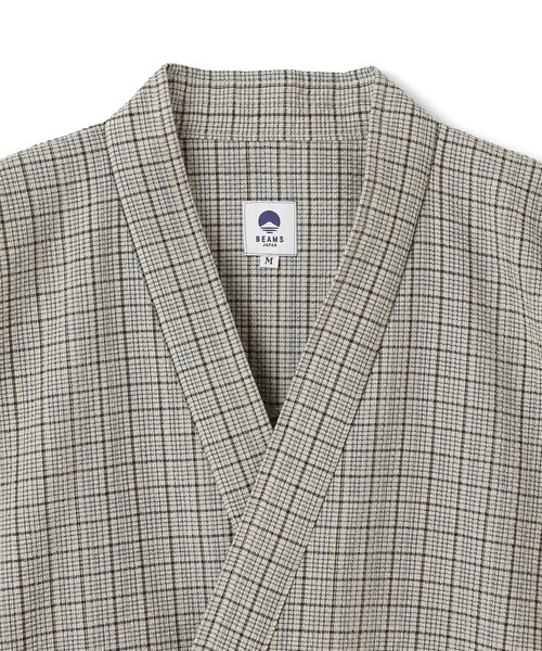 BEAMS JAPAN（ビームス　ジャパン）の「長尾織布 / 別注 しじら織り 甚平（浴衣・メンズ・ネイビー/インディゴブルー/サックスブルー/ブルー/ベージュ・MEDIUM/LARGE/X-LARGE）」の20枚目の写真