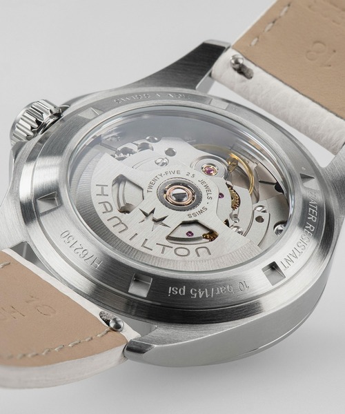 HAMILTON（ハミルトン）の「HAMILTON [ハミルトン] 腕時計 Khaki Aviation （カーキ アヴィエーション） Khaki Pilot オート 自動巻き 36MM シルバー×ホワイト（アナログ腕時計・レディース・シルバー・FREE）」の5枚目の写真