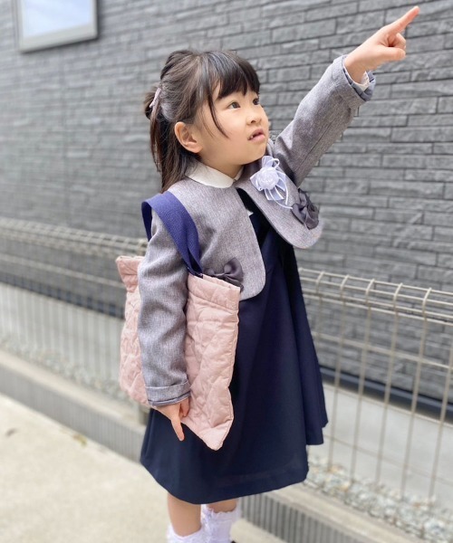 DONOBAN（ドノバン）の「キッズ キルティングレッスンバッグ（エコバッグ/サブバッグ・キッズ・スモークピンク/ネイビー/ミント/イエロー・ONESIZE）」の17枚目の写真