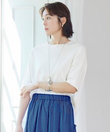 クレープストレッチプルオーバー ニット