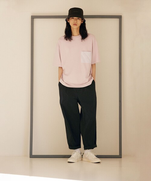 【セール】【UNISEX】トーナルチェックニットポケットTシャツ（Tシャツ/カットソー）｜CB CRESTBRIDGE（シービークレストブリッジ）