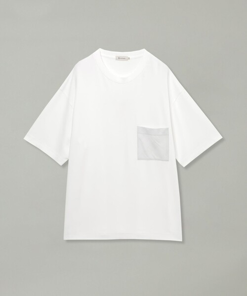 【セール】【UNISEX】トーナルチェックニットポケットTシャツ（Tシャツ/カットソー）｜CB CRESTBRIDGE（シービークレストブリッジ）