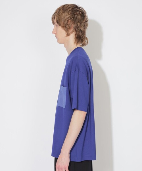 【セール】【UNISEX】トーナルチェックニットポケットTシャツ（Tシャツ/カットソー）｜CB CRESTBRIDGE（シービークレストブリッジ）