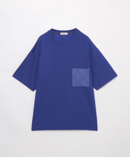 【セール】【UNISEX】トーナルチェックニットポケットTシャツ（Tシャツ/カットソー）｜CB CRESTBRIDGE（シービークレストブリッジ）