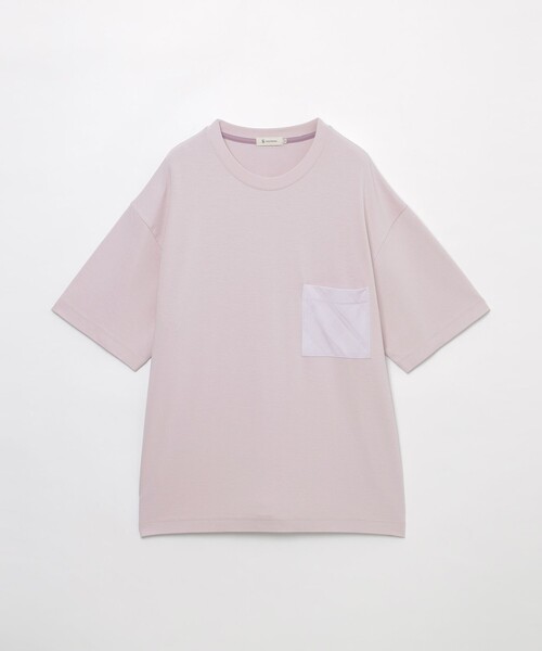 【セール】【UNISEX】トーナルチェックニットポケットTシャツ（Tシャツ/カットソー）｜CB CRESTBRIDGE（シービークレストブリッジ）