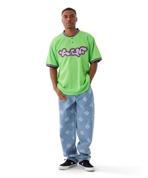 HUF(ハフ)の「HALFTIME HENLEY JERSEY / HUF ジャージ(ジャージ・メンズ・ブラック/グリーン系その他・MEDIUM/LARGE/X-LARGE)」の10枚目の写真