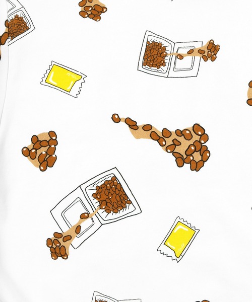 PUNYUS(プニュズ)の「フード総柄スウェットショーパン(ONIGIRI・YAKINIKU・NATTO)(スウェットパンツ・レディース・ブラック/ブラウン/レッド・1/2/3/4)」の19枚目の写真