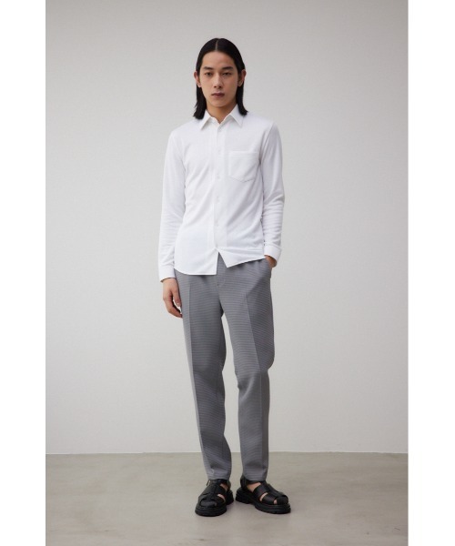 AZUL by moussy（アズールバイマウジー）の「ワッフルストレッチスリムパンツ（スラックス・メンズ・ブラック/グレー・MEDIUM/LARGE）」の4枚目の写真