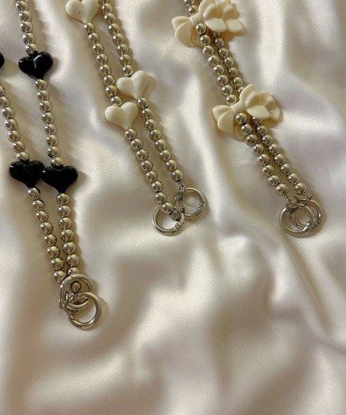 LAC-VERT（ラック・ヴェール）の「【スマホ対応】リボン＆ハートストラップ（スマホグッズ・レディース・ブラック/ホワイト/その他2/その他1・FREE）」の19枚目の写真