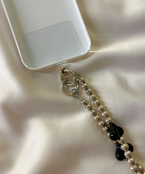 LAC-VERT（ラック・ヴェール）の「【スマホ対応】リボン＆ハートストラップ（スマホグッズ・レディース・ブラック/ホワイト/その他2/その他1・FREE）」の16枚目の写真