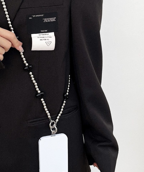 LAC-VERT（ラック・ヴェール）の「【スマホ対応】リボン＆ハートストラップ（スマホグッズ・レディース・ブラック/ホワイト/その他2/その他1・FREE）」の10枚目の写真