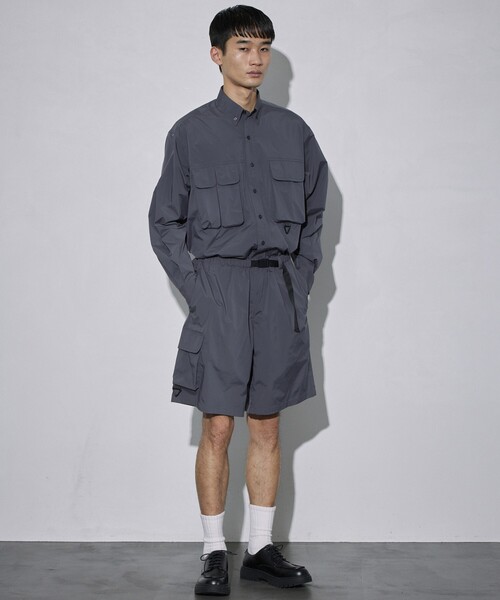 Firsthand（ファーストハンド）の「Firsthand/ファーストハンド REポリエステル ユーティリティ ショーツ（その他パンツ・メンズ・ブラック/チャコールグレー・M/L）」の21枚目の写真