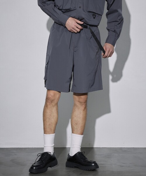 Firsthand（ファーストハンド）の「Firsthand/ファーストハンド REポリエステル ユーティリティ ショーツ（その他パンツ・メンズ・ブラック/チャコールグレー・M/L）」の12枚目の写真