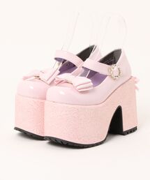 【YOSUKE】厚底リボンモチーフパンプス 4450039