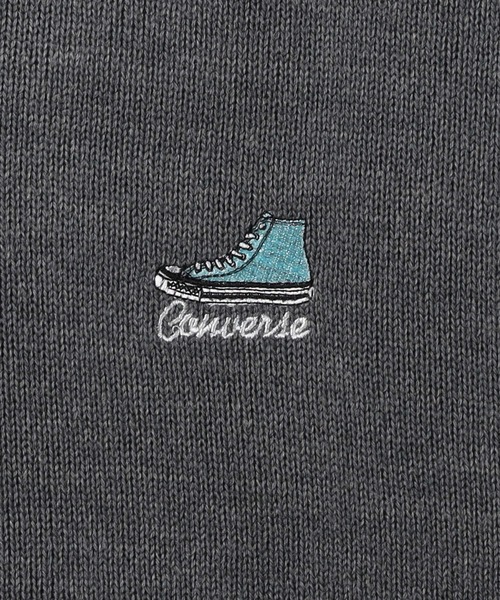 CONVERSE（コンバース）の「【CONVERSE】リンガークルーネックニット（ニット/セーター・レディース・グリーン/ブラック/ホワイト/ネイビー/ターコイズブルー/サックスブルー・L/M）」の9枚目の写真