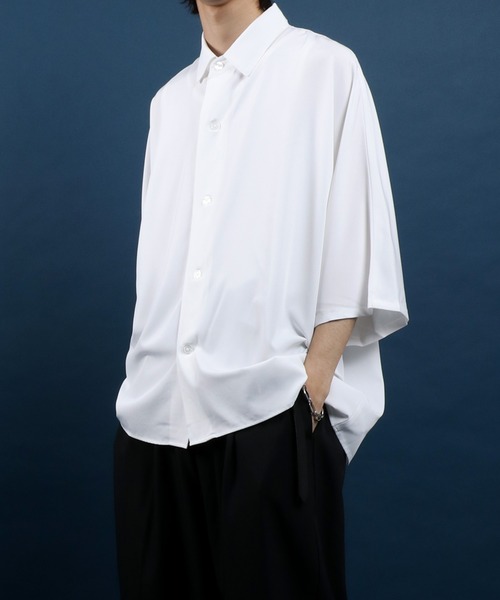 セール】Drop Shoulder&Dolman Sleeve Oversized Shirt/ドロップ