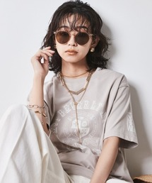 CHIC STYLE | 大きいサイズ 綿100％ロゴプリントＴシャツ シックスタイル(Tシャツ/カットソー)